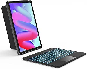 Inateck iPad Pro 11 inch Case with Keyboard, Compatible with iPad Air 6/5/4,iPad Pro 11" 4/3/2/1,Vertical/Landscape, Detachable iPad Keyboard Case with 7-Color Backlight and Touchpad, KB04111 Black