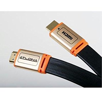 10M (30FT) Atlona Flat High Speed HDMI 3D 1.4 Cable with Ethernet - Black ATF14032BL-10
