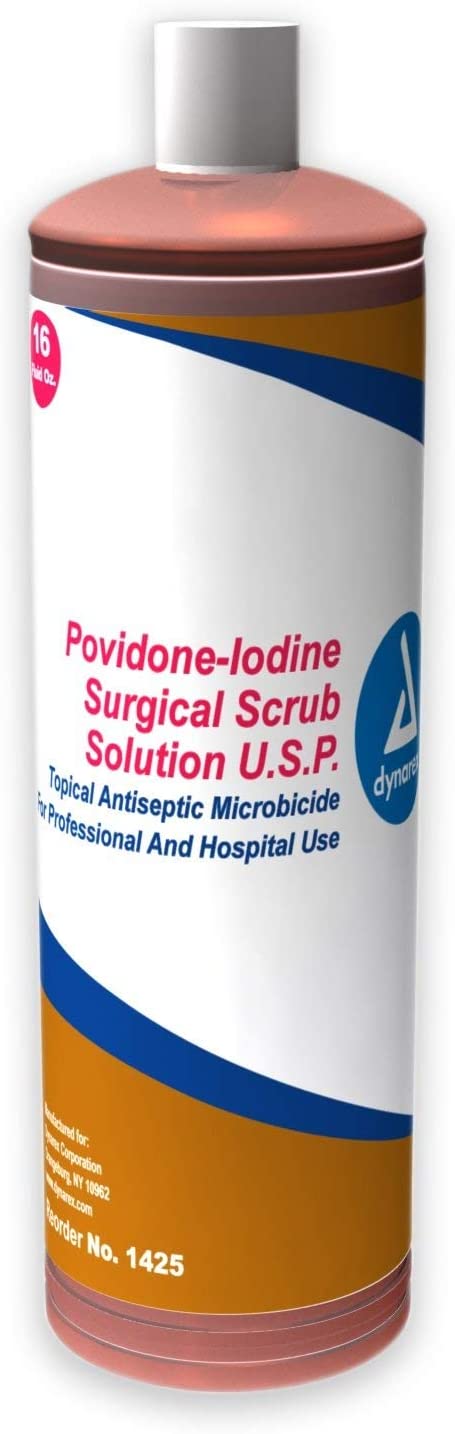 Povidone Iodine Scrub Solution 7.5% Iodine,16 Oz