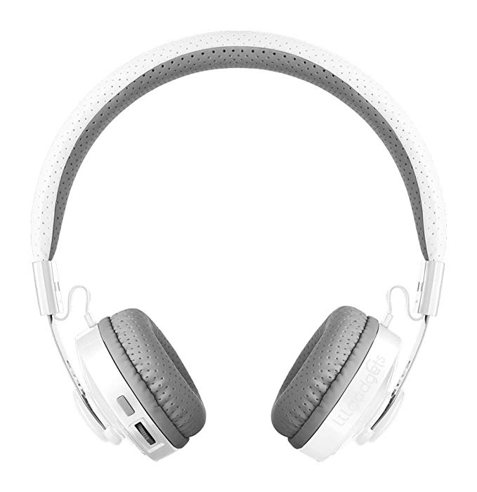 LilGadgets Untangled Pro Premium Children's Wireless Bluetooth Headphones with SharePort - White