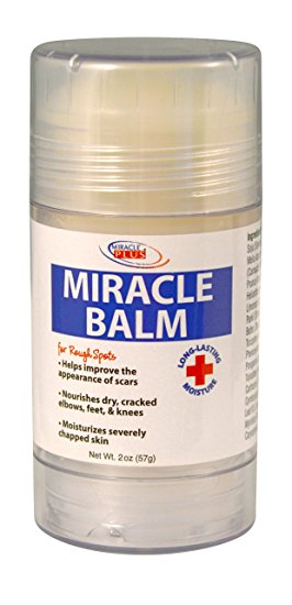 Miracle Plus Moisturizing Balm Lasting Relief From Rough Dry Spots Chaffing, Scars, Rash. Easy to Use Roll-on.