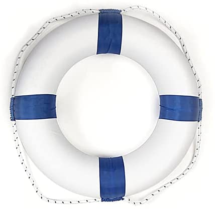 Swim Foam Ring Buoy Swimming Pool Safety Life Preserver with Perimeter Rope (20.5 inchcm)