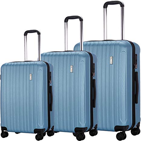 Luggage Set 3 Piece Suitcase ABS Trolley Spinner Hardshell Lightweight Suitcases TSA