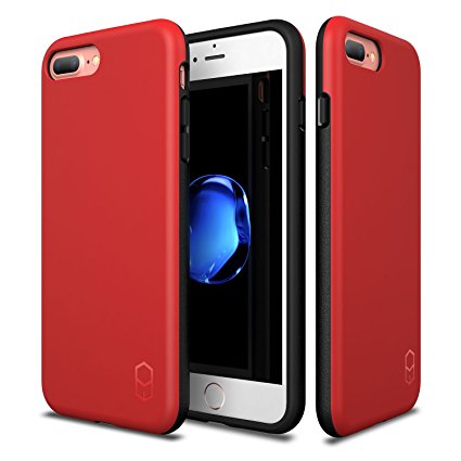 Patchworks ITG Level Case Red for iPhone 7 Plus - Military Grade Drop Tested Protective Case, Shock Absorbent Air Pocket Structure