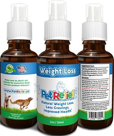 Healthy Weight Dog Weight Management Spray, Natural Weight Control For Dogs, Lifetime Warranty! 30ml Best Dog Weight Loss, Lose Weight The Safe Way, No Side Effects! Made In USA By Pet Relief
