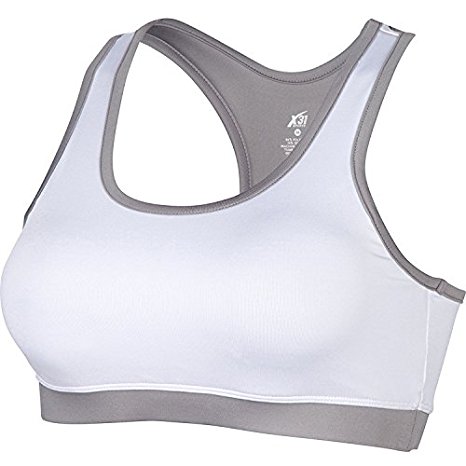 X31 Sports Womens Racerback Sports Bra, High Impact, Padded For Running, Workout