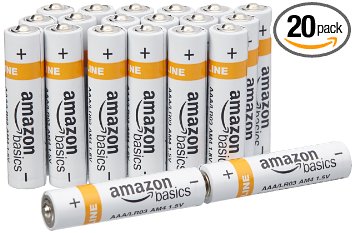AmazonBasics AAA Everyday Alkaline Batteries (20-Pack) - Packaging May Vary