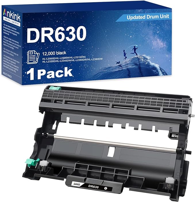 Ankink DR630 Compatible Drum Unit (Not Toner) Replacement for Brother DR-630 DR660 660 for MFC-L2700DW L2720DW L2740DW HL-L2300D L2320D L2340DW L2360DW L2380DW DCP-L2540DW Laser Printer,1 Pack