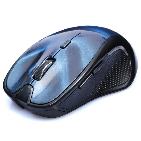 MEMTEQ® Wireless Bluetooth Mouse, Ergonomic Gaming Mouse, 3D Optical Computer Mice, for Bluetooth-enabled laptops/tablets/PC, Blue