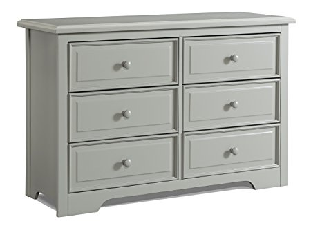 Graco Brooklyn 6 Drawer Double Dresser, Pebble Gray