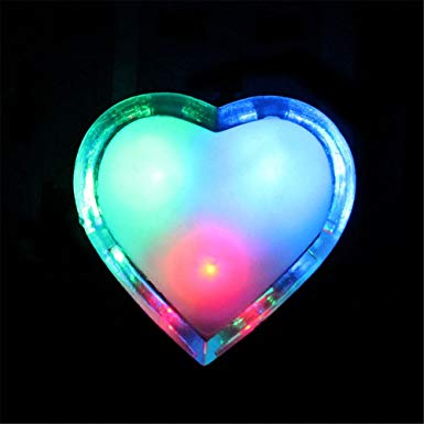 YIWULA Heart-Shaped Sconce Nightlights LED Romantic Nightlights