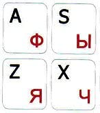 Online-Welcome Russian-English White BACKGROUBD Keyboard Stickers Non Transparent for Computers LAPTOPS Desktop Keyboards