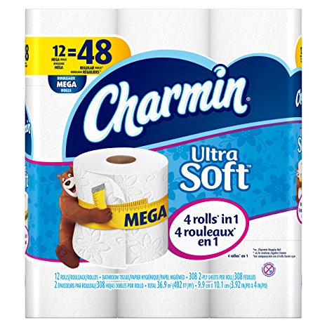 Charmin Ultra Soft Toilet Paper 12 Mega Rolls