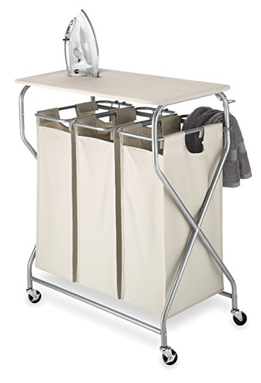 Whitmor Easy-Lift Triple Sorter with Folding Table