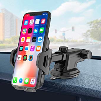 NTMY Car Phone Mount for iPhone Dashboard Car Phone Holder, Washable Strong Sticky Gel Pad Compatible with iPhone 11 Pro Max X XS XR 8 Plus Samsung Galaxy S10 S9 S8 Huawei P30 LG Nexus Nokia and More