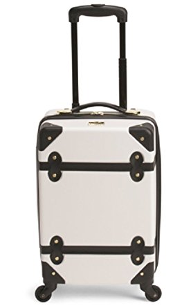 Diane von Furstenberg Women's Saluti 24" Hardside Spinner White/Black Luggage