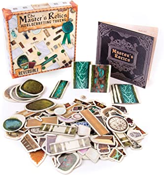 Master's Relics - RPG Item Token Accessory Set - 200  Double-Sided Dry / Wet Erase Reversible Object Pawns for Fantasy Tabletop Roleplaying Game Terrain Tiles and Dungeon Battle Maps - D&D Compatible