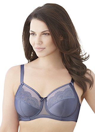 Glamorise Women's Plus-Size Satin and Lace Wonder Wire Bra