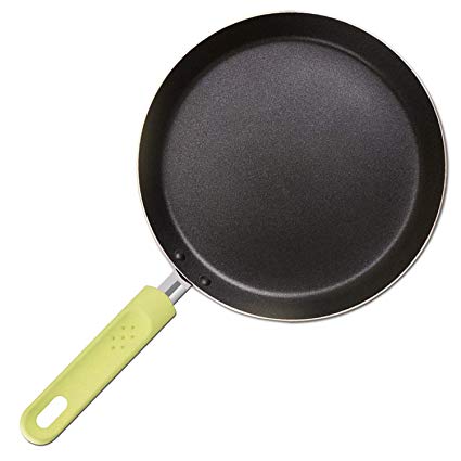 ROCKURWOK Non-Stick Fry Pan, Pancake Omelette Crepe Saute Skillet, Stainless Steel, 9.5-Inch, Yellow