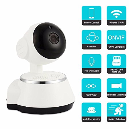 Wireless Baby Monitor, M.Way Video Baby Wifi Monitor HD 720P Remote Home Security Network CCTV IP Camera Night Vision WIFI Webcam