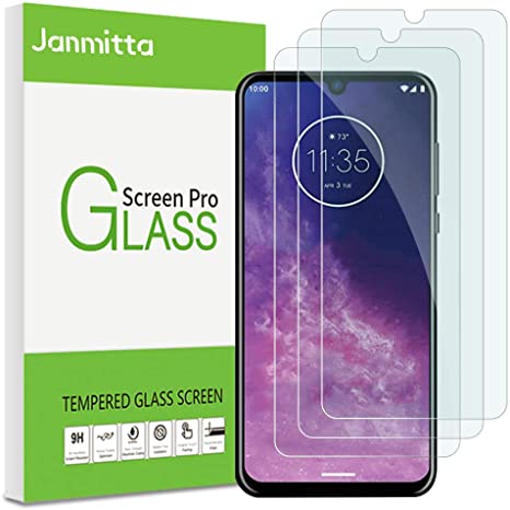 Janmitta [3 Pack Screen Protector for Motorola One Zoom, 9H High-Definition Tempered Glass [0.3MM Ultra Thin][Anti-scratch][Anti-Bubble] Protective Film Cover with Motorola One Zoom 2019