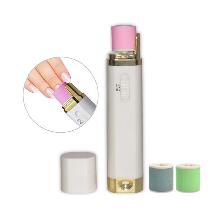 Electric Nail Care System Quickly File Buff and Shine Nails to a Professional Finish Includes AA Batteries