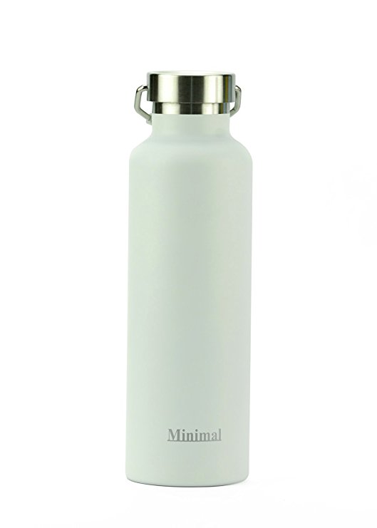 Minimal Stainless Steel Double Wall Insulated Water Flask