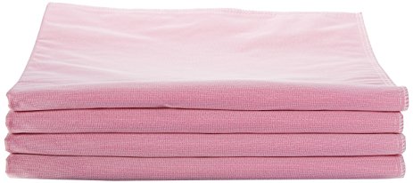 Medline Sofnit 300, Pack of 4 Large Washable Pink Underpads, 34"x36" for use with incontinence, reusable pet pads, reusable bed pads, great for dogs, cats, and bunny