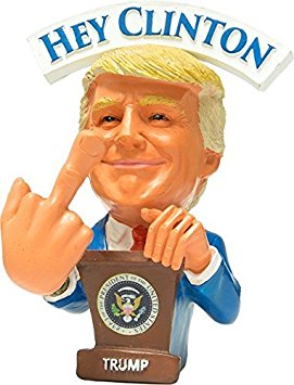 Donald Trump FU.. YOU Clinton Bobble Middle Finger Bobblehead - Election 2016