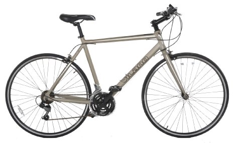 Vilano Performance Hybrid Bike Medium 54cm Flat Bar Road Bike Shimano 21 Speed 700c Bicycle Silver