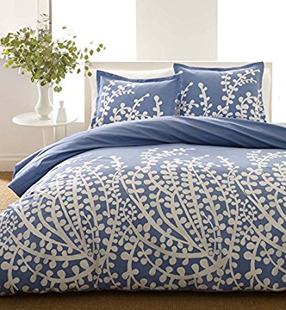 City Scene, Branches Collection, French Blue Duvet Set, Full/Queen