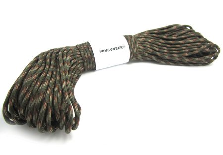 550 Paracord Mil Spec Type III 7 strand parachute cord Olive Green Camo 100 feet