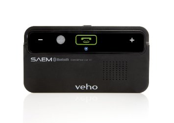 Veho VBC-001-BLK SAEM Bluetooth Handsfree Car kit with Motion Sensor Power Save Function (2 years Standby Battery)