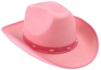 Kangaroo Pink Studded Felt Cowboy Hat Pink Cowgirl Hat