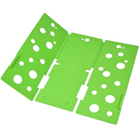 BoxLegend V3 shirt folding board t shirts folder easy and fast For kid to fold Clothes folding boards Laundry folders flipfold 4mm. Green