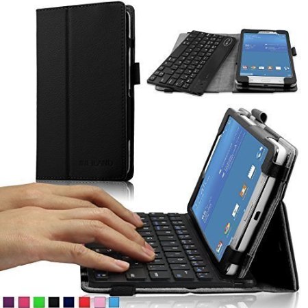 Infiland Samsung Galaxy Tab 4 7.0 SM-T230NU Tablet Bluetooth Keyboard Case Cover - Folio Slim Fit PU Leather Case with Wireless Removable Bluetooth Keyboard (Samsung Galaxy Tab 4 7.0 SM-T230NU, Black)