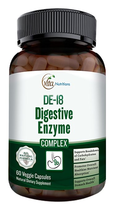 Potent Digestion Enhancement Enzymes for Indigestion Relief Gas Relief for Adults with Plant Based Enzymes Alpha Galactosidase Enzymes Increase Vital Nutrient Absorbency All Natural Veggie Capsules