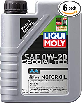 Liqui Moly 2207 0W-20 Special Tec AA Motor Oil, 1 Liter, Pack of 6