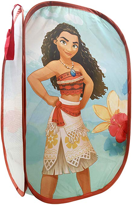 Jay Franco Disney Moana Power Pop Up Hamper - Mesh Laundry Basket/Bag with Durable Handles, 22" x 14" (Official Disney Product)