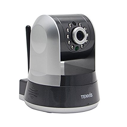 TENVIS TZ100 HD Wireless IP/Network Security Camera, Remote Live View, Capture Picture and Video Clip, Pan & Tilt, Plug&Play, with Two-Way Audio and Night Vision, Motion Detection with Alert (Silver)