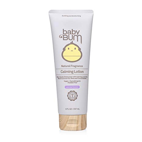 Baby Bum Calming Lotion- Natural Lavender Coconut Scent - Moisturizing Baby Lotion for Sensitive Skin with Shea and Cocoa Butter – Gluten Free - 8 oz