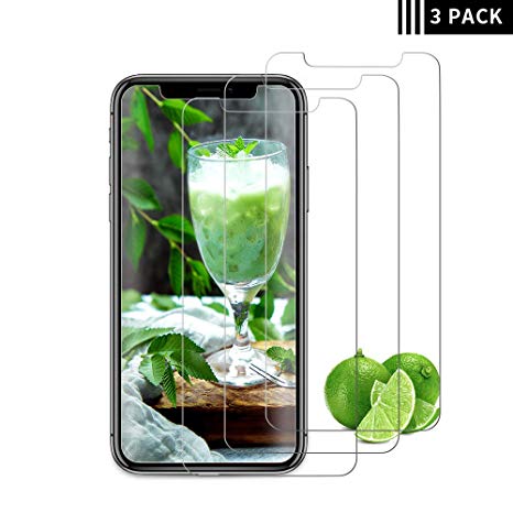 Cordking iPhone X Screen Protector,Fancar Premium Tempered Glass with 99.99% HD Clarity and 3D Touch Accuracy, Tempered Glass Screen Protector for iPhone X/iPhone 10 [5.8" inch] [3-Pack]