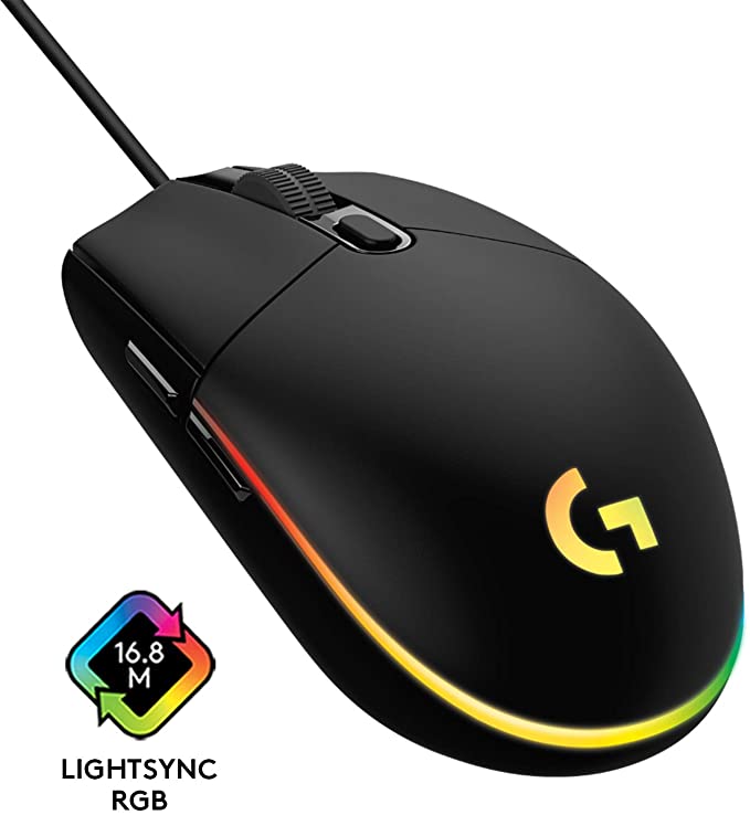 Logitech G203 LIGHTSYNC Wired Gaming Mouse - Black