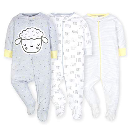 Gerber Onesies Baby Boy Sleep N' Play Sleepers 3 Pack