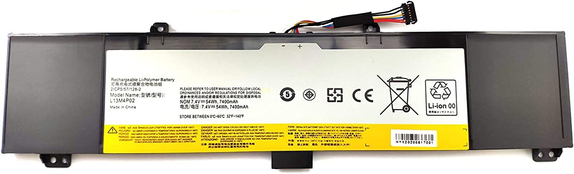 Ding L13M4P02 Y50-70 Replacement Battery Compatible with Lenovo L13M4P02, L13L4P01, L13M4PO2, L13N4P01 Y50-70AM-IFI(R) Y50-70AM-IFI 7.4V, 7400MAH