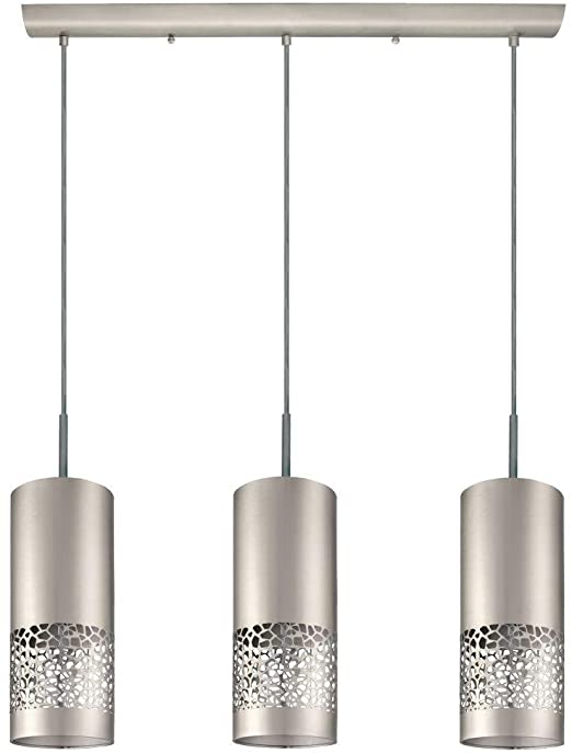 Hanging Lights with Adjustable Height in Satin Nickel Finish Carmelia Collection