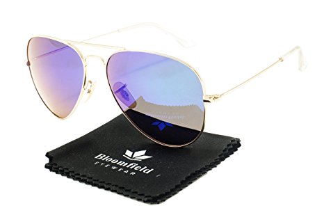 Bloomfield Premium Classic Aviator polarized sunglasses for men women 100% UV Protection BFA