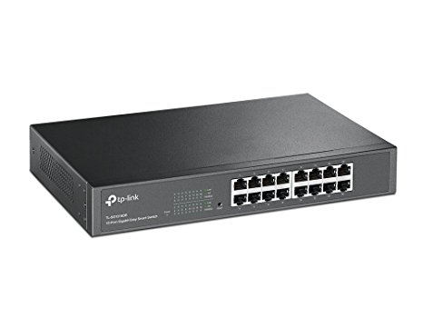 TP-Link TL-SG1016D 16-Port Gigabit Desktop/Rackmount Switch (Black)