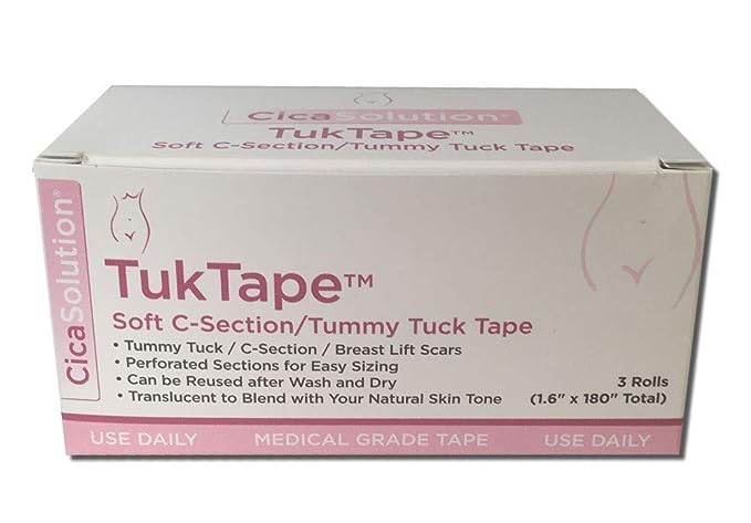 TukTape Professional Soft Silicone Scar Sheets - Shrinks and Flattens Scars after Surgery - No scissors Needed - 1.60 Wide by 180 Inches Long.