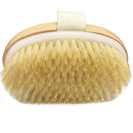 Dry Brushing Body Brush - Exfoliating Brush - Natural Bristle Dry Brush for Remove Dead Skin Toxins,Cellulite Treatment,Improves Lymphatic Functions,Exfoliates,Stimulates Blood Circulation